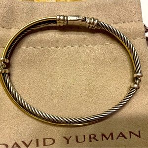 David Yurman Gold and Silver Crossover Bracelet